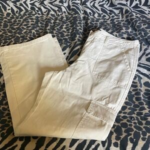 Forever 21 XL Beige Wide Leg Cargo Pants Women's Utility Trousers